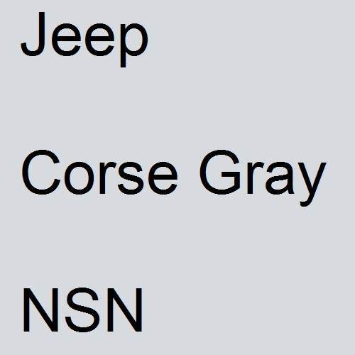 Jeep, Corse Gray, NSN.